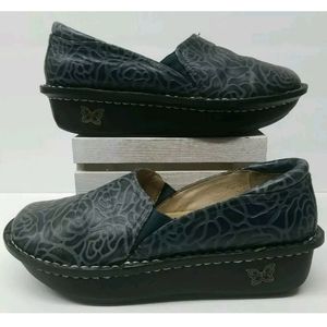 Alegria Women's Size 37 (6.5) Blue Clog Shoes